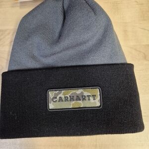 Carhartt Men's Gray and Black Camo Beanie